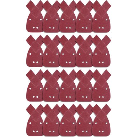 20 Stück Dreieck Schleifblätter Körnung 80, Schleifpapier für Detail-Hand-Schleifmaschine Maus Schleifer