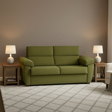 Schlafsofa für 2 Personen, abziehbar, mit Stauraum Made in Italy, Klappöffnung, 205x95 cm, Grün (1/5)