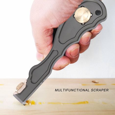 Grattoir à insert en carbure de bois, grattoir en alliage d'aluminium pour enlever la colle, outils de nettoyage et de dégommage du bois (1/5)