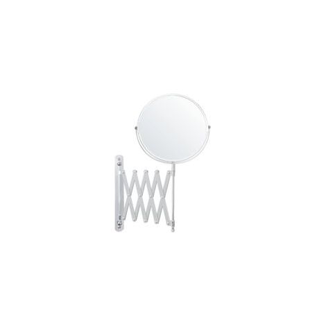 Miroir Grossissant Mural Extensible et Pivotant à 360° - Grossissement x3 - 22 x 21,7 cm - Mirroir Murales Salle de Bain Double Face en Acier Inoxydable pour Maquillage et Rasage