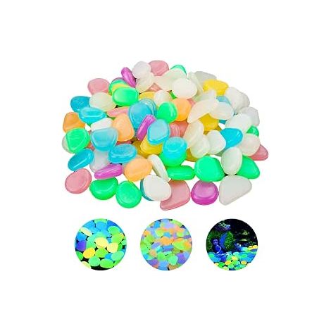 Pierre Lumineuse Colorées 100 Pcs Cailloux Aquarium Decoration Galet Aquarium Fluorescent Probablement 1,8 à 3 cm Galets Decoratif Pierres Décoratives pour Exterieur Jardin (1/5)