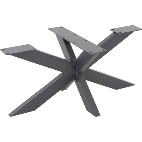ML-Design Tischgestell Spider 98x58x43 cm, Anthrazit, Kreuzgestell Kreuz X-Design Tischfüße Möbelfüße, Schwerlast Tischkufen Stahl, Metall Tischbeine, DIY Couchtisch, Industriedesign, einfache Montage