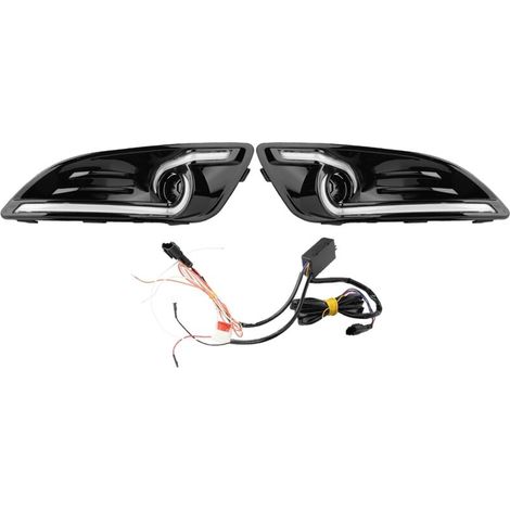 1 pair of car daytime running lights, turn signals, bi-color LED fog lights for Ford Fiesta 13-16. (1/5)