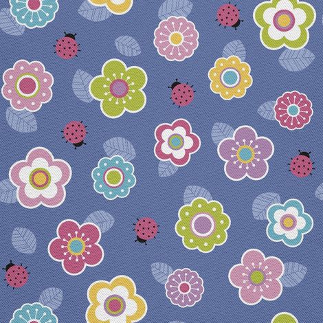Tela decorativa para exteriores Oxford - motivo de flores y mariquitas I DX437 (1/5)