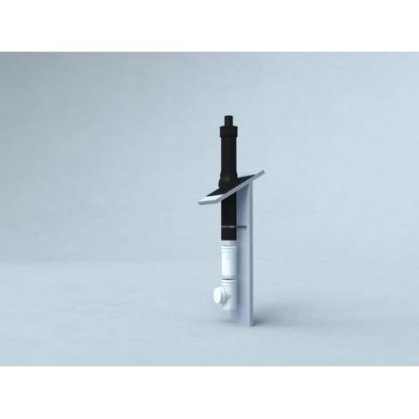 Bertrams Polyline LAS Basic Package Unité de chauffage de toit 41KPDHZ80S toit incliné 25-45 °, DN 80 / 125, noir