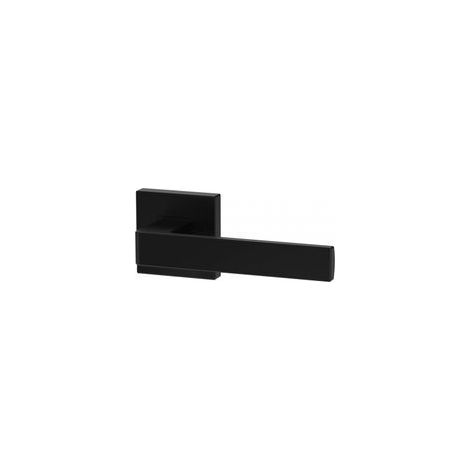Poignée de Porte Carrée Noire Mat Élégante et Moderne, Parfaite pour Intérieur, Porte de Chambre ou Salle de Bain (1/4)