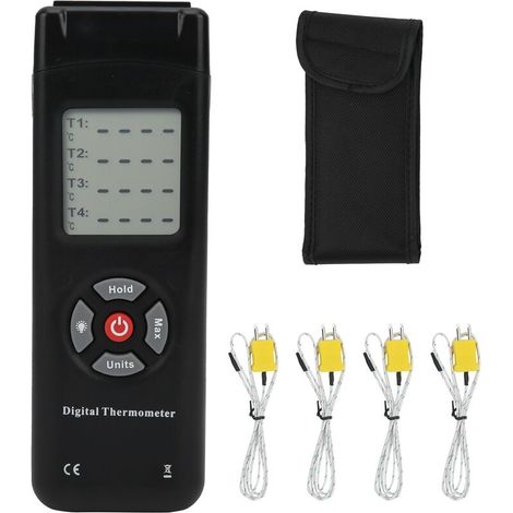 Jeffergarden TL-TK04 4K Type Sonde de température Thermocouple Type de contact Thermomètre LCD Thermomètre numérique