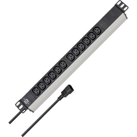 Brennenstuhl 1390007112 Steckdosenleiste 19 Zoll 12fach Silber, Schwarz Kaltgerätestecker 1 St. (1/5)