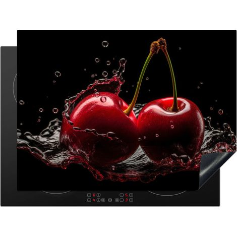 PROTECTION PLAQUE INDUCTION Cerise - Rouge - Fruit - Eau - Noir Couvre Plaque De Cuisson 71x52 cm (1/5)