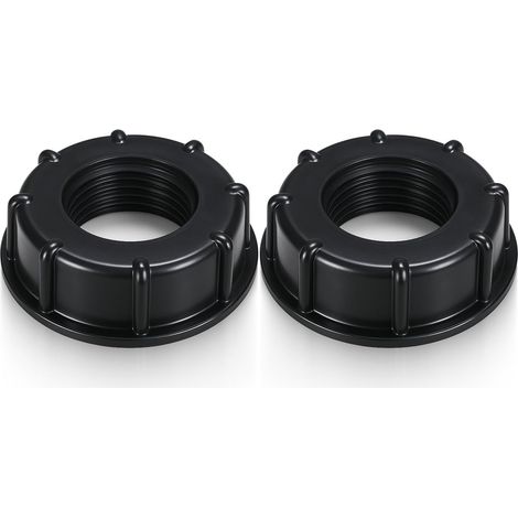 Bouchon Adaptateur IBC S60x6 pour Cuve 1000L - 2 Pièces - 1 Pouce Filetage Intérieur - Joint PE Renforcé - Compatible Robinets et Raccords (1/5)