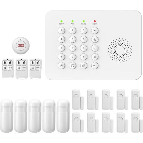 Système de sécurité, connexion sans fil, compatibilité avec la maison intelligente, Kit GSM A02 F, Prise UE (1/2)