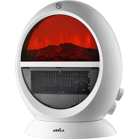 Termoventilador Mongol Blanco 2000W 2 Potencias Efecto Fuego Termostato Oscilante Antivuelco (36x29,8x18,2cm)
