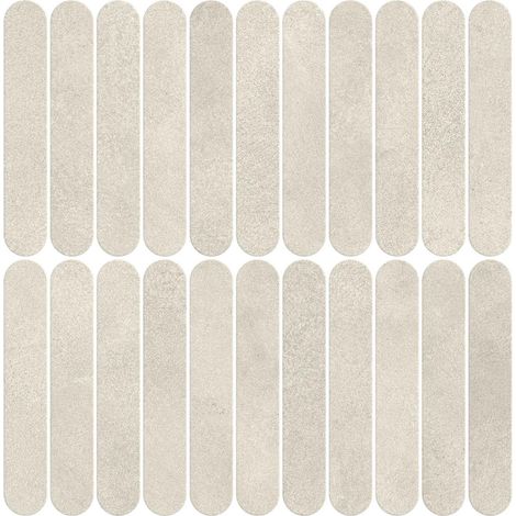 Mosaïque effet Béton Gris Perle 18,8x3,2 cm Lungo 37,8x37x0,9 cm Mat Stavira - Mur intérieur (vendu par carton de 0,83916 m²) - RO'MA CARRELAGE