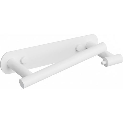 Porte-Papier Toilette sans Perçage, Double Support Pivotant (Blanc) (1/5)