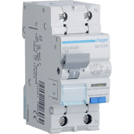 Differenziale Magnetotermico Acc 1Pn 300Ma A 32A ( HAGER cod. AFA832H )