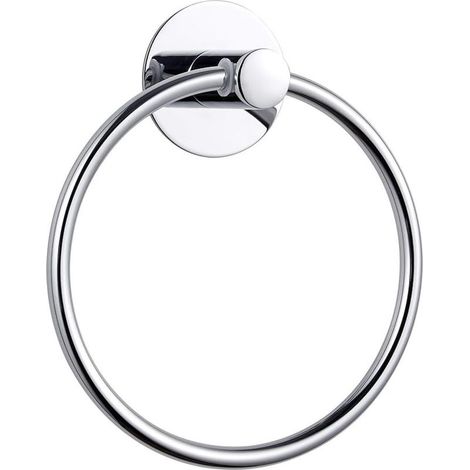1 Porte-serviettes mural,Acier inoxydable,Rond sans perçage,Diamètre 16,5 cm,Salle de bain cuisine (1/5)