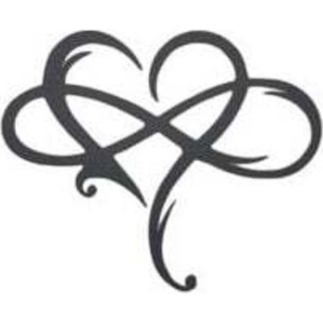Suspensions murales Art mural en métal coeur, toujours et pour toujours amour forme de coeur symbole de l'infini cadeau pour la décoration de la Saint-Valentin de mariage à la maison, 30 x 25 cm-Fei Y (1/4)