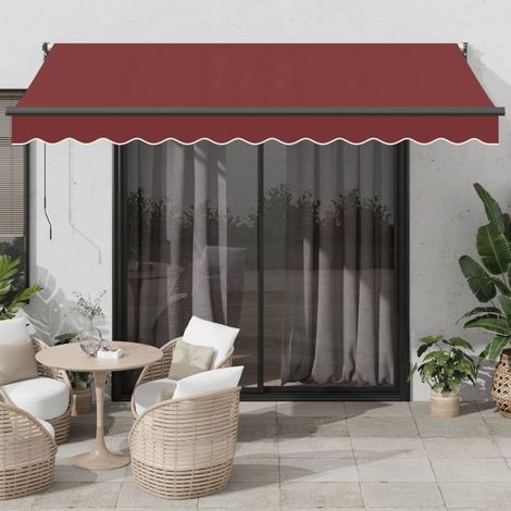 Markise Manuell Weinrot 350x250 cm