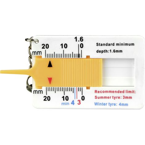 APA 31343 Jauge de profondeur pour pneu analogique Plage de mesure de profondeur 0 - 20 mm