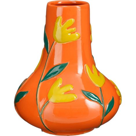 Mica Decorations Vase Orange H30xl25xL25cm (1/5)