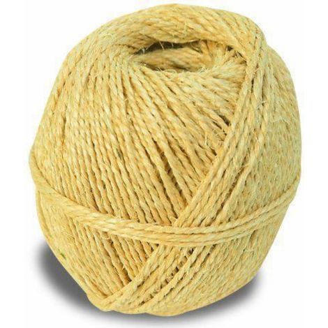 Ficelle Sisal - Diamètre 2 mm - Longueur 18 m - Poids 50 g - Pour Usage Ménager et Artisanal