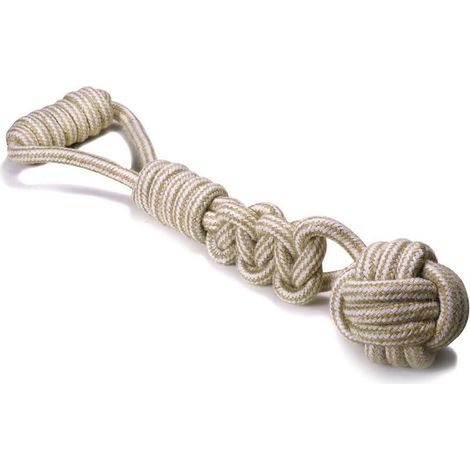 Tirante con palla in cotone Linea Natural Cotton favorisce pulizia denti per cani