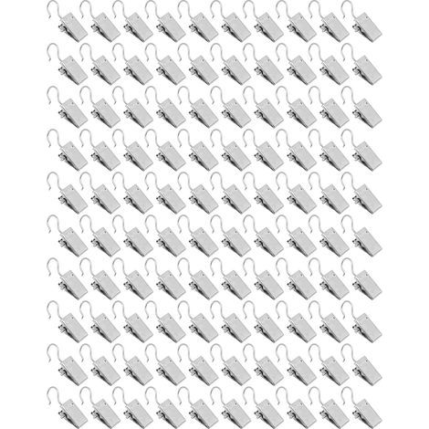 100 hochwertige Metall-Gardinenclips, robust, langlebig, rostfrei, für Heim- und Partydekoration (1/5)