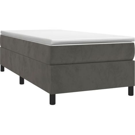 Boxspringbettgestell Dunkelgrau 100x200 cm Samt vidaXL (1/4)