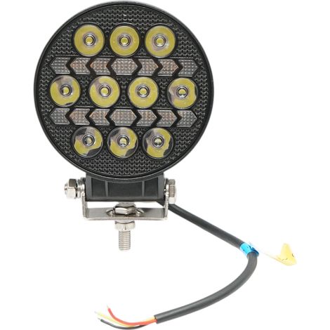 Proiettore LED rotondo con DRL 9-36V, 16W bianco-giallo, corpo in alluminio 108x108x40mm IP68 Breckner Germany (1/5)