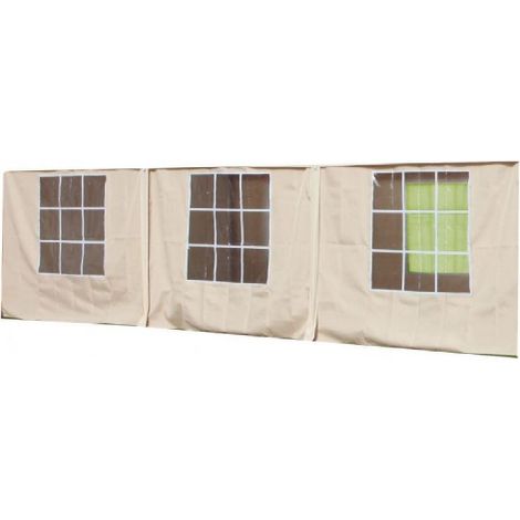 SET TELI LATERALI DI RICAMBIO MT. 3X6 PER GAZEBO CARPOT MAGNUM BIANCO (1/2)