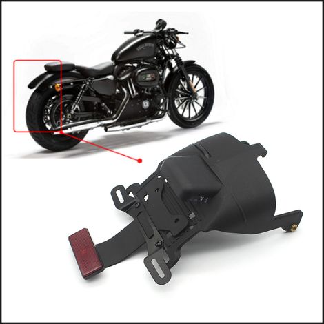 Support de plaque d'immatriculation arrière compatible avec Harley X883 48 XL1200 72, plaque de protection arrière, support de plaque d'immatriculation arrière