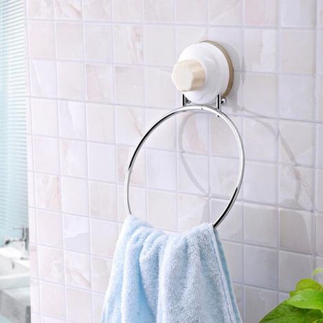 Trade Shop - Toallero De Pared De Acero Con Fijación De Ventosa - (1/5)