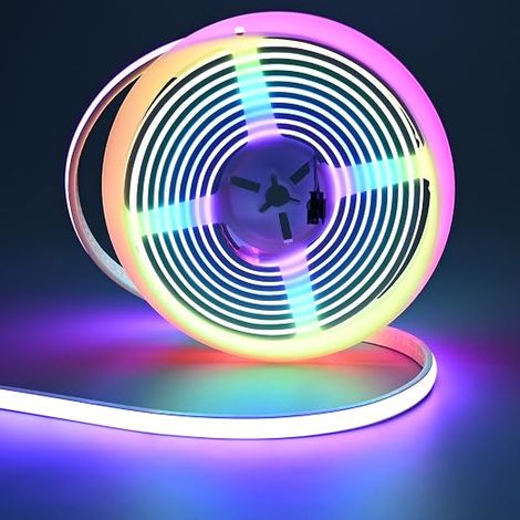 24 V RGB WS2811 Waterproof IP67 COB LED Strip, 5 m Diffused High Density 576LED/M, Cuttable, Self-Adhesive for Indoor / Outdoor DIY Decoration (1/5)