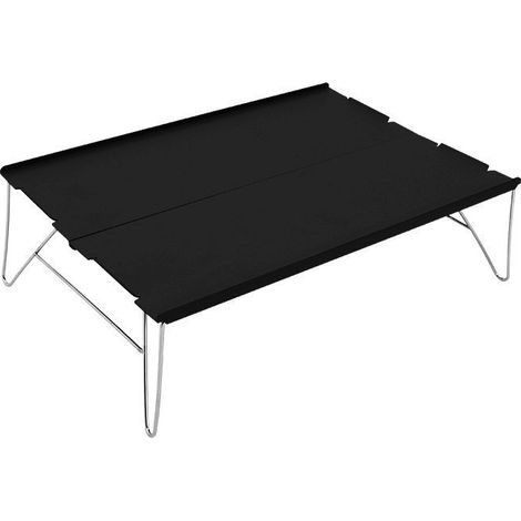 Table pliante d'extérieur en alliage d'aluminium, petite table à manger, mini table de pique-nique portable (noire)