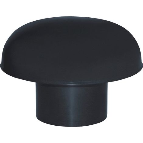 First Plast – Chapeau de ventilation PVC sans moustiquaire – Ø32mm – Pour conduits cheminée et cuisines – Coloris gris ardoise – Certification UNI EN 607