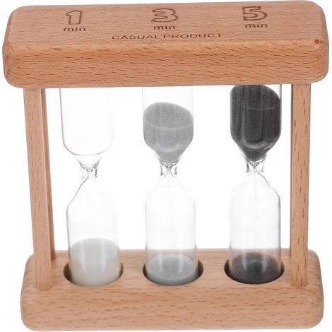 SOLUSTRE Minuteur en Bois sablier décoratif 5 Minutes pour thé et (1/5)