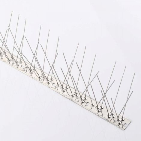 lot de 10pcs 3.3 Mètres Pointes Anti-Oiseaux en Acier Inoxydable- Pics Anti-Pigeons,Moineaux,Corneilles (1/4)
