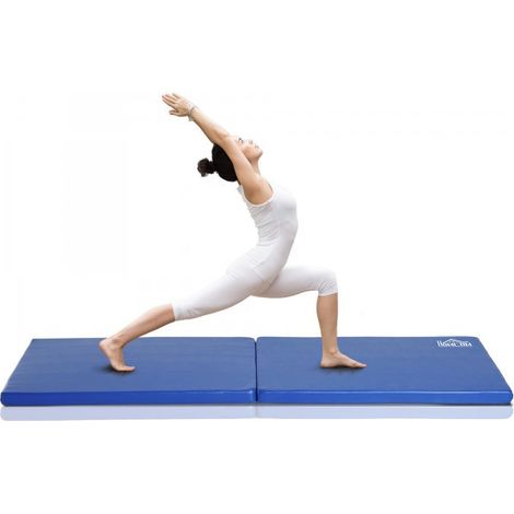 Tapis de yoga pliable 180x60x5 cm – Antidérapant en simili cuir – Rembourrage mousse écologique – 2,3 kg pour transport facile – MH (1/5)