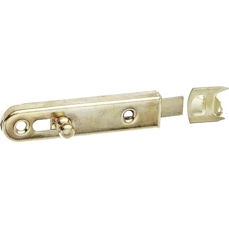 Verrou de meuble avec poignée bouton droit, avec équerre de butée acier nickelé 70 x 16 mm kit de 25
