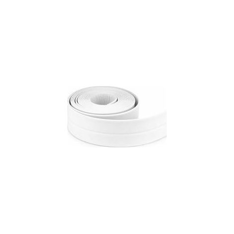 Bande D\\'étanchéité Salle de bains joint silicone blan ruban baignoire PE auto-adhésive cuisine Coin calfeutrage ux inclus (320x2.2CM) (1/3)