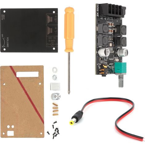 Module d'installation pour amplificateur de puissance numérique, récepteur audio stéréo Bluetooth et filtre (1/5)