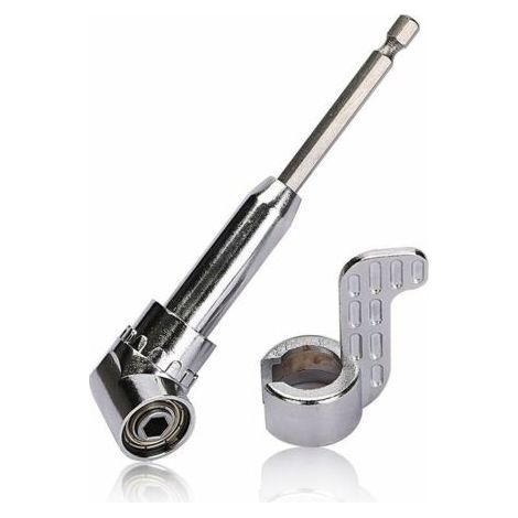 Renvoi d'Angle Visseuse Coudée à Angle Droit 105 Degrés Tige Hexagonale 1/4" pour Perceuse