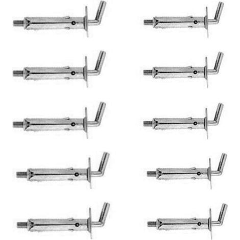 Minitassello Tassello in Acciaio Ferro Mini Con Gancio Corto Mm 6 Cromato 10 Pz