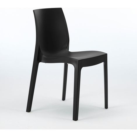 Silla de cocina Apilable de Polipropileno Rome Grand Soleil - Negro