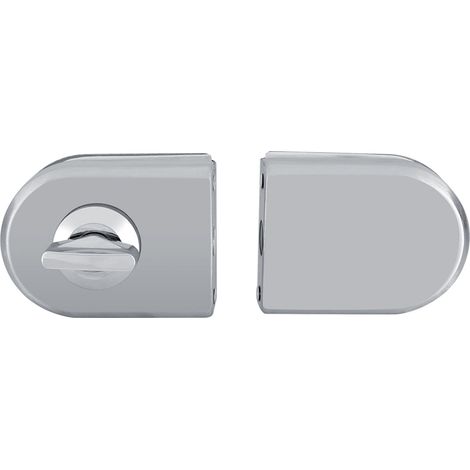 Poignée rotative de verrouillage de porte en verre 10-12 mm en acier inoxydable pour ouverture/fermeture - Usage domestique, hôtelier et salle de bain (1/5)
