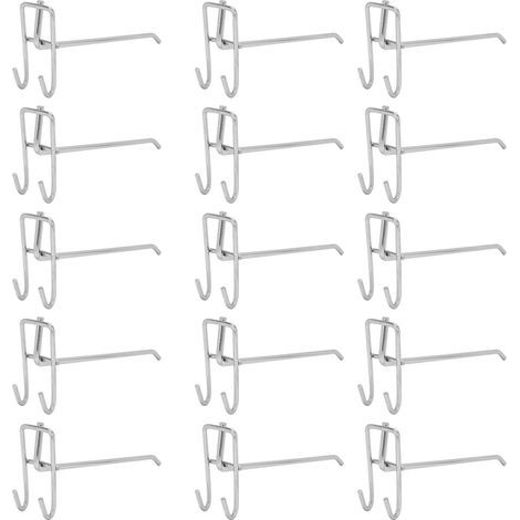 30 Pièces Crochets pour Panneaux Perforés, Muraux pour Organiser Outils Établi Rayonnages de Magasins, Métal, pour les Garages, Remises à Outils (20cm de Longueur) (1/5)