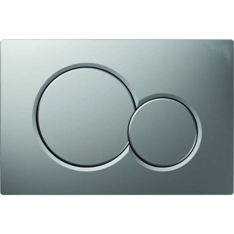 Plaque d'actionnement Geberit Sigma01 pour double chasse d'eau : laquée chrome mat, gris (115.770.JQ.5-gris) (1/3)