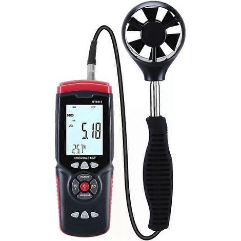 Anémomètre numérique portable à fil chaud, écran LCD, modèle GT8913 (1/5)