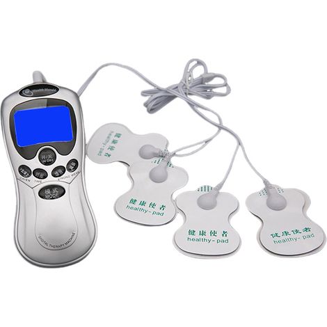 (4 unités) Stimulateur électromusculaire dorsal TENS avec électrodes, masseur musculaire électrique numérique (1/5)