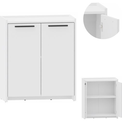 ALTIVO COM 70 2D cassettiera, bianca, grande armadio da ufficio per raccoglitori e vestiti
